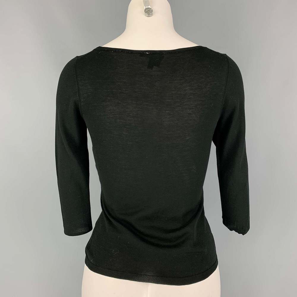 GUCCI Black Cotton Scoop Neck Pullover - Picture 3 of 5